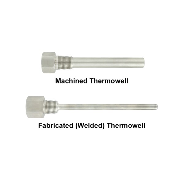 Dwyer Instruments 2-1/2" SS Thermowell with 1/4" NPT internal and 1/2" external thread. TE-TNS-N254N-14 - main